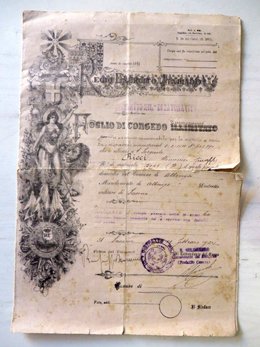 Foglio congedo - foglio,