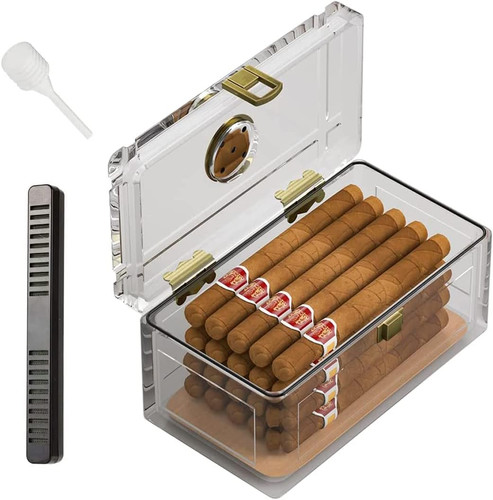 Acrylic cigar humidor - humidor, with