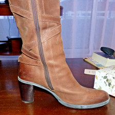 Bottes geox cuir marron - cuir,