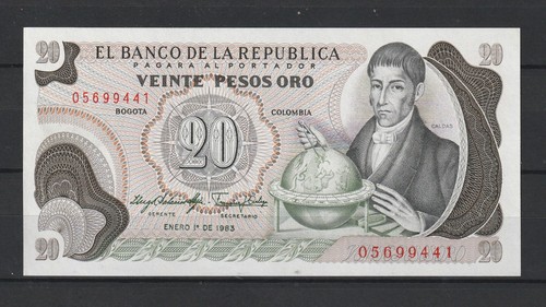 Colombie colombia billet 20 - colombia, de