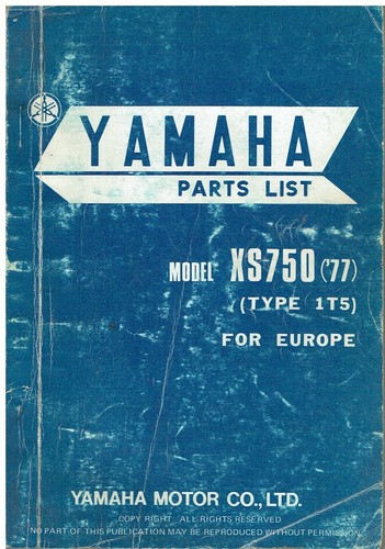 Yamaha xs750 euro - xs750, 1t5)