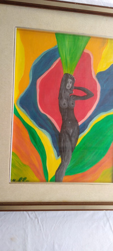 Pittura moderna olio donna - -,