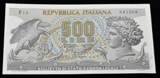 1966 italy 500 lire banknote - 1966,