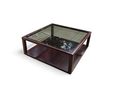 Tavolino Salotto Coffe Table Vintage Anni 70 Legno Vetro Fume' Tavolino Da Fumo