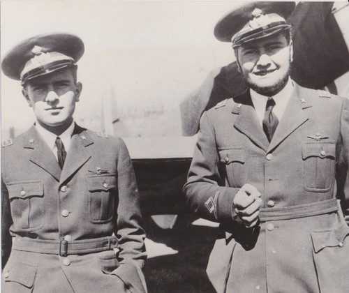 1935 press photo - pilots, bruno