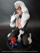 Statua gatto nero dipinto 1/4 figura sexy