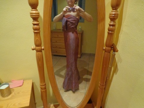 Vestido largo palabra - , de