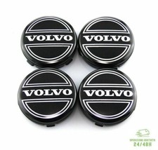 Set 4 Tappi Coprimozzo per VOLVO 64mm C30 C70 S40 S60 V50 V60 V70 Cerchi in Lega