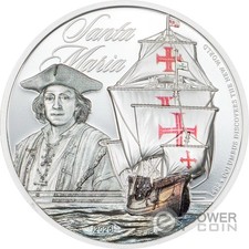 SANTA MARIA Legends Of The Seas 1 oz moneta argento 5$ Cook Island 2026