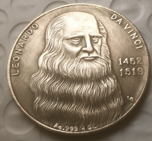 Moneta leonardo vinci - leonardo, da