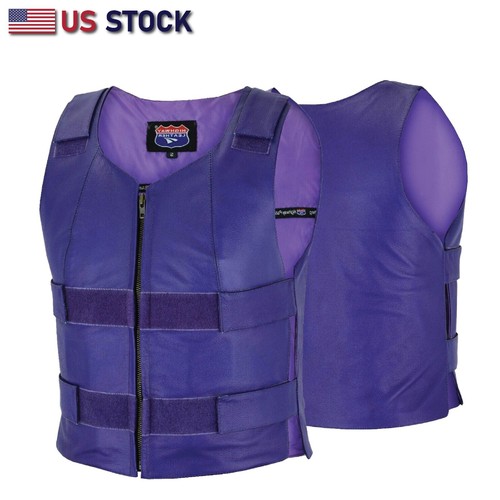 Gilet moto donna pelle viola - donna,