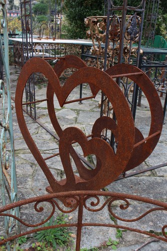 Cuore fioriera ferro - fioriera, in