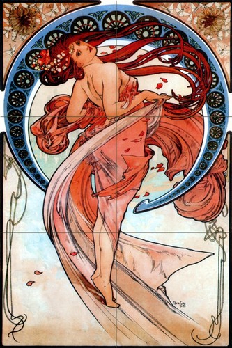 Piastrella art nouveau - piastrella, 12