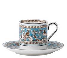 Tazza Tazzina Caffè in Bone China Wedgwood Florentine Turquoise Coffee Cups