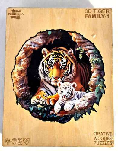 Tiger family puzzle in - family,
