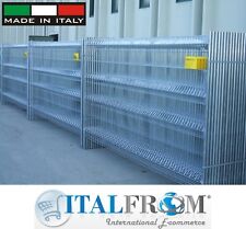 56 pz Pannelli Recinzione Mobile Temporanea per Cantiere in Acciaio Zincato 