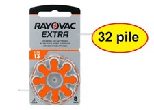 32 pile batterie RAYOVAC EXTRA 13 per protesi acustiche apparecchi acustici