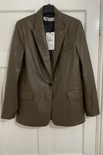 Zara giacca blazer ecopelle - zara,