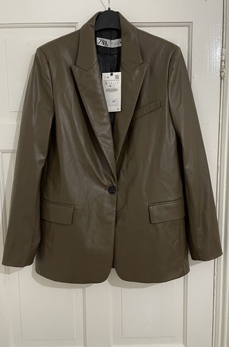 Zara giacca blazer ecopelle - blazer,