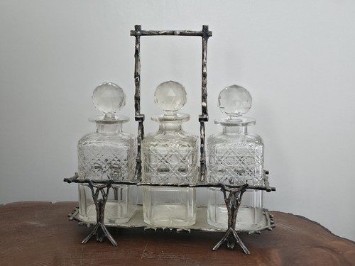 Decanter piatto argento