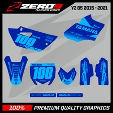 Kit Grafica Personalizzato MX MOTOCROSS: YAMAHA YZ 85 2002 - 2021 - BLOCCO BLU/BLU