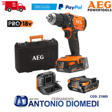 ✅AEG TRAPANO AVVITATORE A PERCUSSIONE BSB18G4-202C 2 BATTERIE 18V 2.0AH