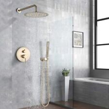 Soffione set doccia incasso 40cm miscelatore con doccetta oro 2vie sistema bagno