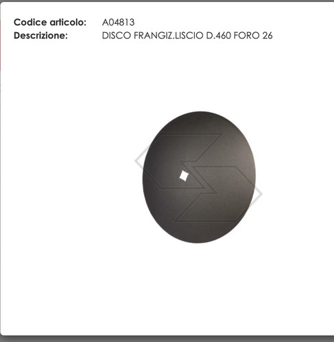 Disco frangizolle 460mm - 460mm, 18"