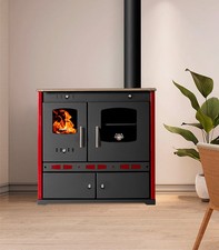 Fornello a legna Prometey Perfect ECO LUX 6-10 kW A+ Bordeaux