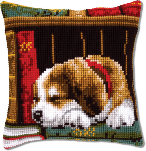 Kit cuscino punto croce cane - cuscino,