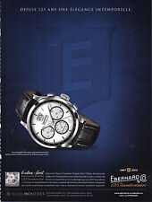 PUBLICITE 2012   EBERHARD  les montres du 125 ème ann Chrono extra fort