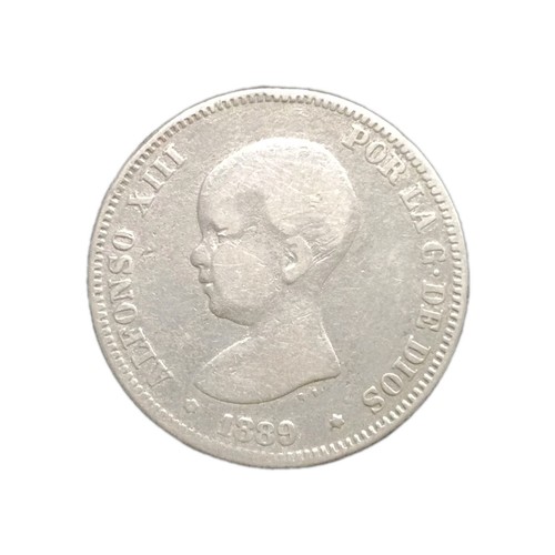 Moneta spagnola pesetas 1889 - moneta,