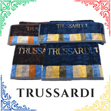 Set asciugamani per Bagno Trussardi 100% Cotone di Lusso Morbidi Offerta Coppia