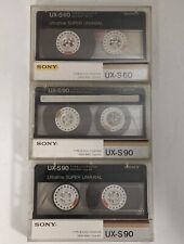 Lotto 3x SONY UX-S 60 90 1986 musicassette vergini cassette tape vintage