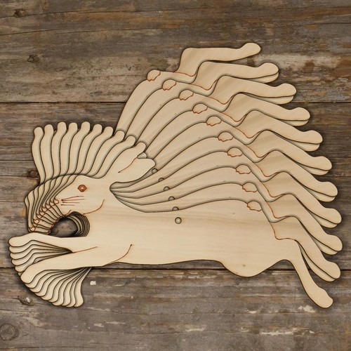 10x lepre legno che - in, e