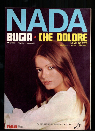 Nada bugia che dolore spartito - dolore,