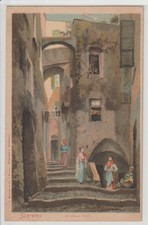 PRIMI '900 - ANTICA CARTOLINA DI SANREMO - IMPERIA - VIA COSTA - FORM. PICCOLO