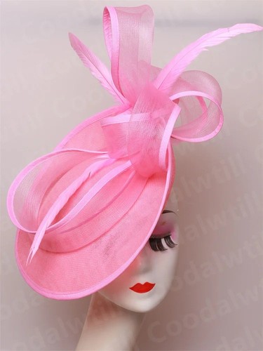 Cappello fascinator rosso - fascinator,