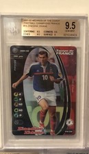 Zidane Equipe De France Maglia football champions 2001 Gradazione Beckett 9,5