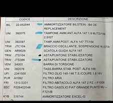 ricambi alfa romeo 147