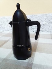 Caffettiera alluminio smaltato Kasanova nera 3 tazze - VINTAGE