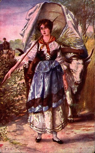 Bella donna costume etnico - , bue