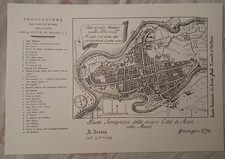 1790-ASCOLI PICENO-PIANTA DELLA CITTÀ-MARCA-STATO PONTIFICIO-B.ORSINI-RISTAMPA