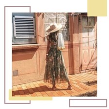 Abito Midi A Balze Floreale