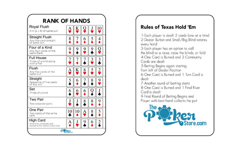 Rango mani poker - 10, carte