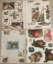 4 PAGINE vintage vittoriane
