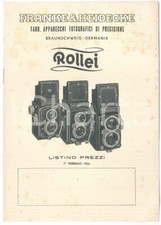 1954 MILANO Apparecchi fotografici ROLLEI - FRANKE & HEIDECKE *Listino prezzi
