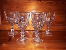 servizio 6 bicchieri in vetro coppa acqua grandi