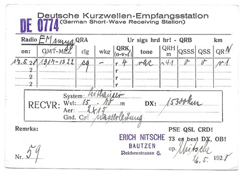 Qsl radio 0774 - de,