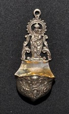 Piccola acquasantiera in Argento 800 Maria Gesù bambino Italia vintage